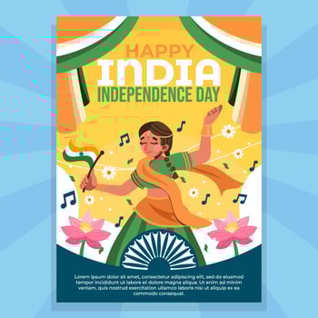 Poster of India Independence Day vector