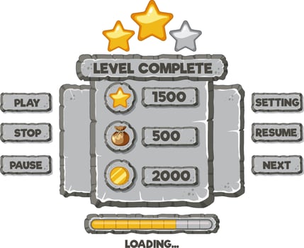 Game element template design set vector