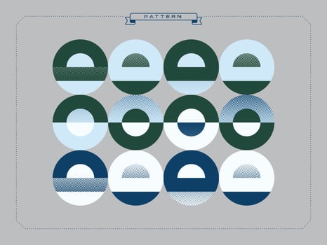 Circles and Semi Circle Pattern vector