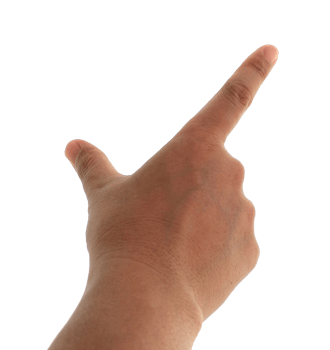 hand on transparent background png file