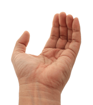 hand on transparent background png file