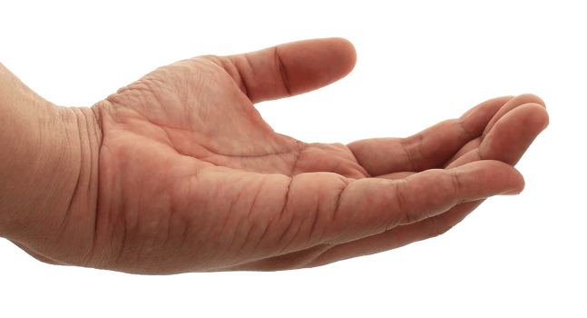 hand on transparent background png file