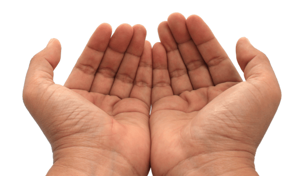 hand on transparent background png file