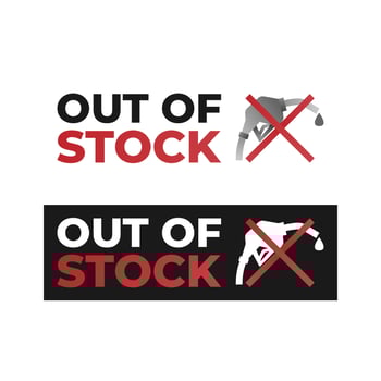 Fuel Out of Stock Banner or Poster Design vector