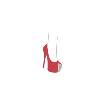 High heels icon logo design vector