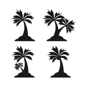 palm tree silhouette vector