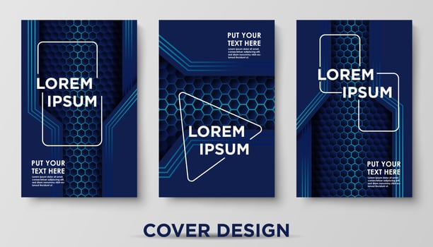 Modern abstract covers set. Cool gradient shapes composition, shapes, geometric elements. Applicable for placards, brochures, posters, covers and banners. Eps10 vector