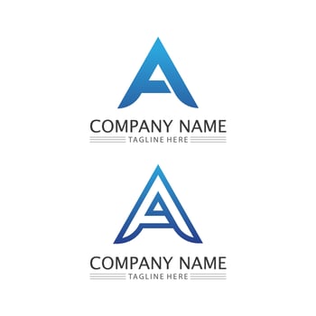A Letter Logo font design, Template vector