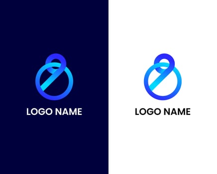 letter o with 9 modern logo design template vector
