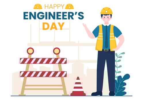 Happy Engineers Day Illustration Commemorative for Engineer vector