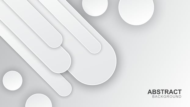 White abstract background on 3d design vector