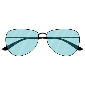Colorful fashionable sunglasses with sun lens. Women's sunglasses vector