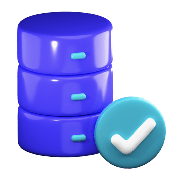 3D Database Security PNG Illustration