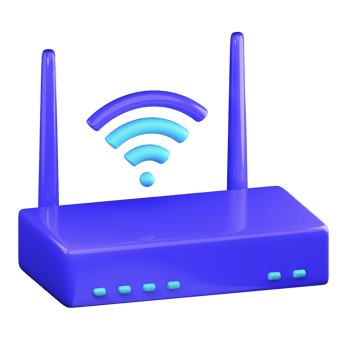 3D Wireless Router PNG Illustration
