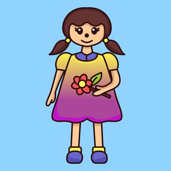 Vector illustration of premium cheerful children's character