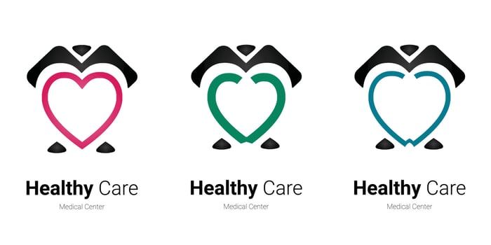 Healthy Care Medical Center Logo Business vector