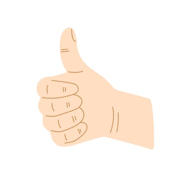 Hand sign all is well vector isolated illustration