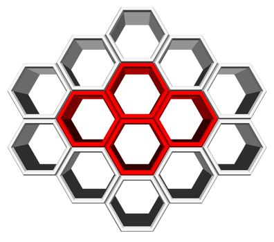 3Ds hexagon block align to many shape, Blank block for add your text or wording png
