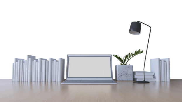 3d rendering image of wooden working table png