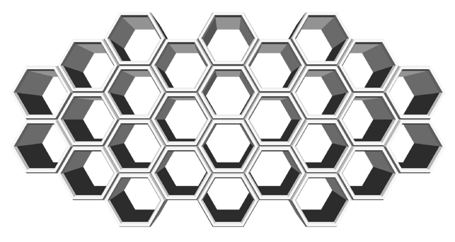 3Ds hexagon block align to many shape, Blank block for add your text or wording png