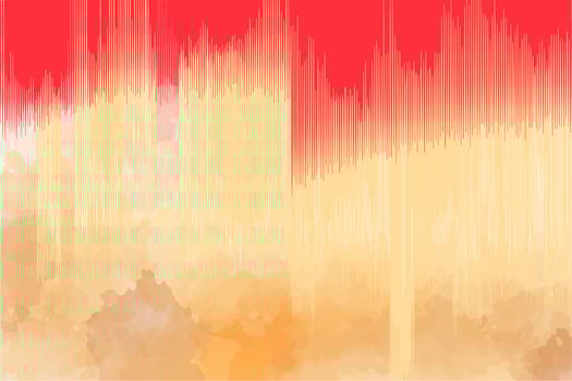 Watercolor music background, with geometric stripes, in red and beige colors, color lines, art, background for a banner vector