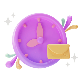 Object Element UI, e-mail delivery time, 3d illustration png