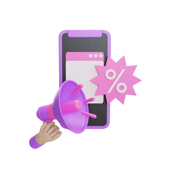 promo discount online shop illustration 3d png