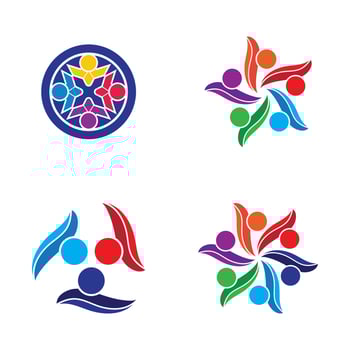 Community, network and social icon vector