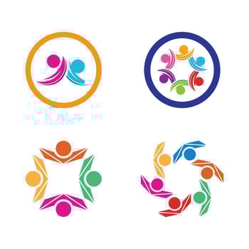 Community, network and social icon vector