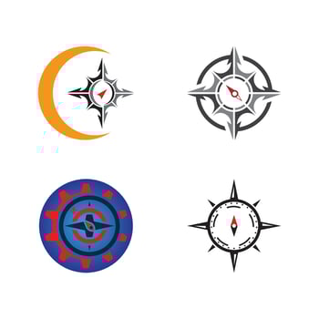 Compass logo template vector icon