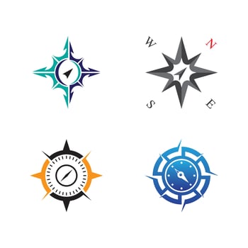 Compass logo template vector icon