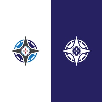 Compass logo template vector icon