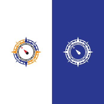 Compass logo template vector icon