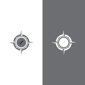 Compass logo template vector icon