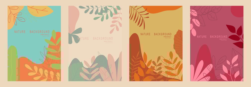 Nature abstract backgrounds.minimal trendy style. various shapes set up design templates good for background card greeting wallpaper brochure flier invitation and other. vector illustration