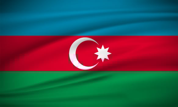 Elegant realistic Azerbaijan flag background. Azerbaijan Independence Day design. vector