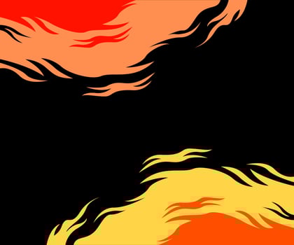 background with fire, fire, flame in dark background, art, wave art design, orange and red background vector