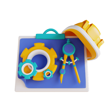 3D illustration helmets and creative tools png