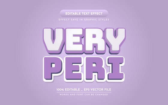 Purple 3D Editable Text Effect vector