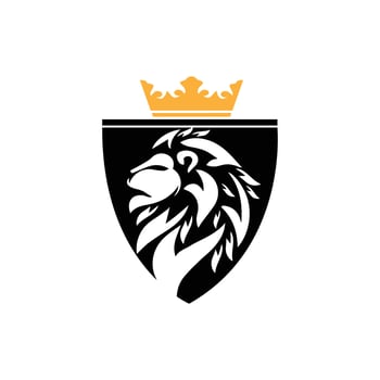 lion head logo template vector icon