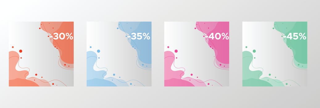 Social media discount templates vector