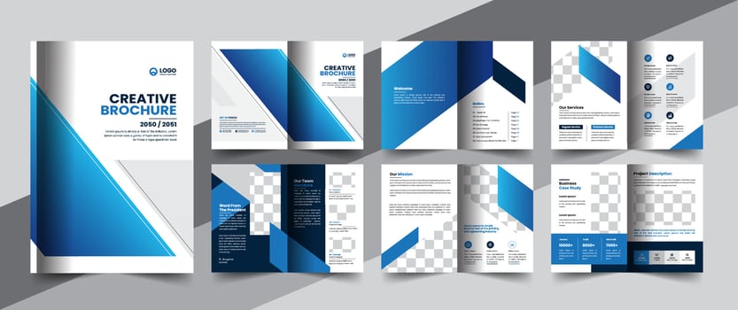 corporate company profile brochure annual report booklet business proposal layout concept design vector