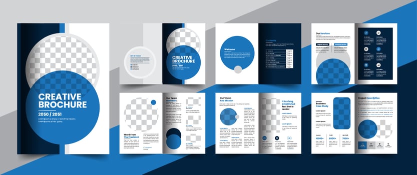corporate company profile brochure annual report booklet business proposal layout concept design vector