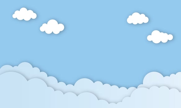 White cloud with sky on blue landscape  background vector