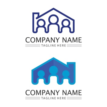 People logo, Team, Succes people work, Group and Community, Group Company and Business logo vector and design Care, Family icon Succes logo