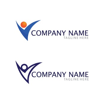 People logo, Team, Succes people work, Group and Community, Group Company and Business logo vector and design Care, Family icon Succes logo