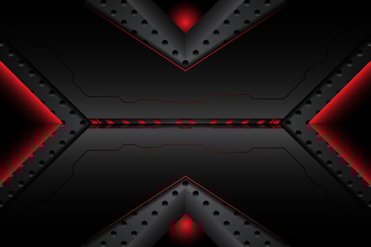 abstract metal carbon texture modern and edge lines red black on steel mesh. design futuristic technology background vector