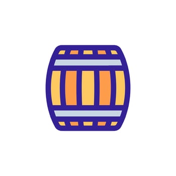 wooden barrel for wine icon vector. Isolated contour symbol illustration vector