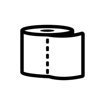 toilet paper icon vector. Isolated contour symbol illustration vector