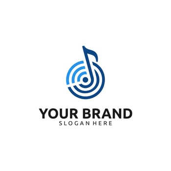 MUSIC NOTE WIFI LOGO DESIGN vector